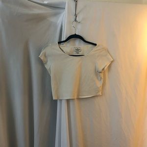 White crop top